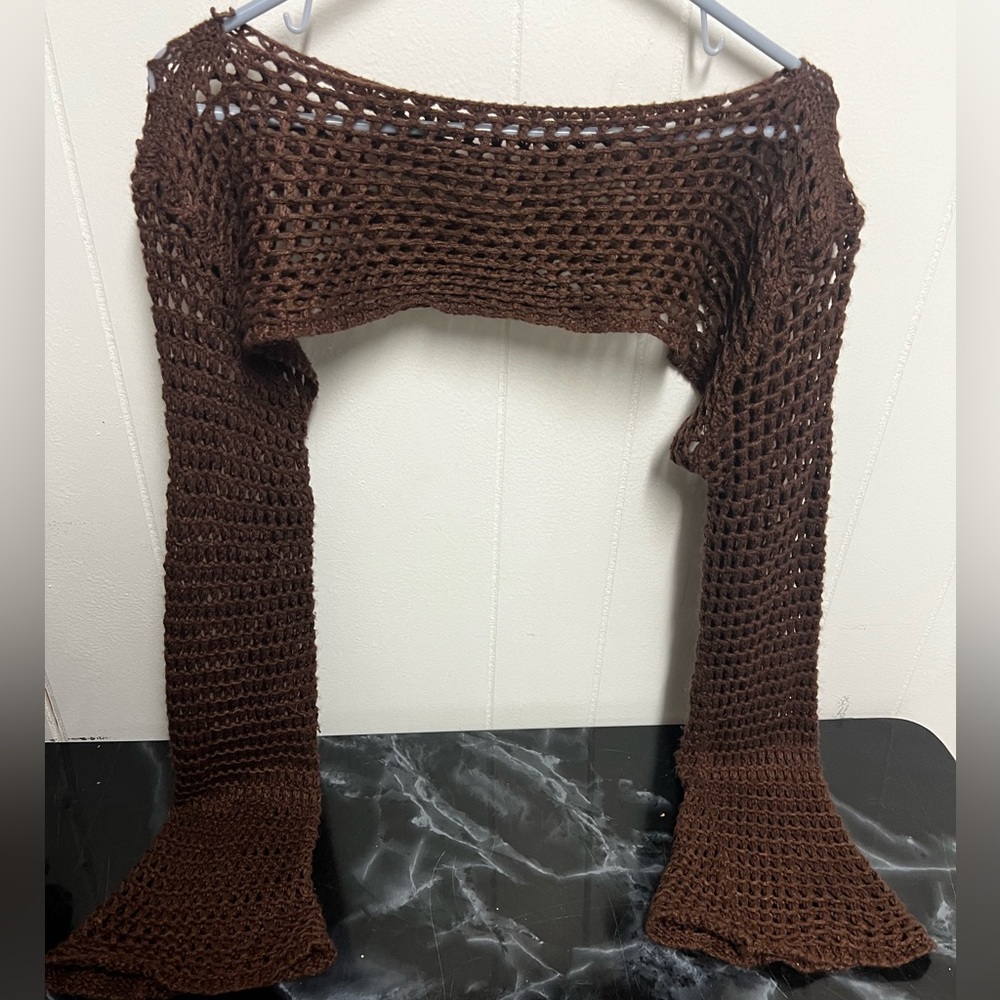Crocheted cropped cardigan/ bolero